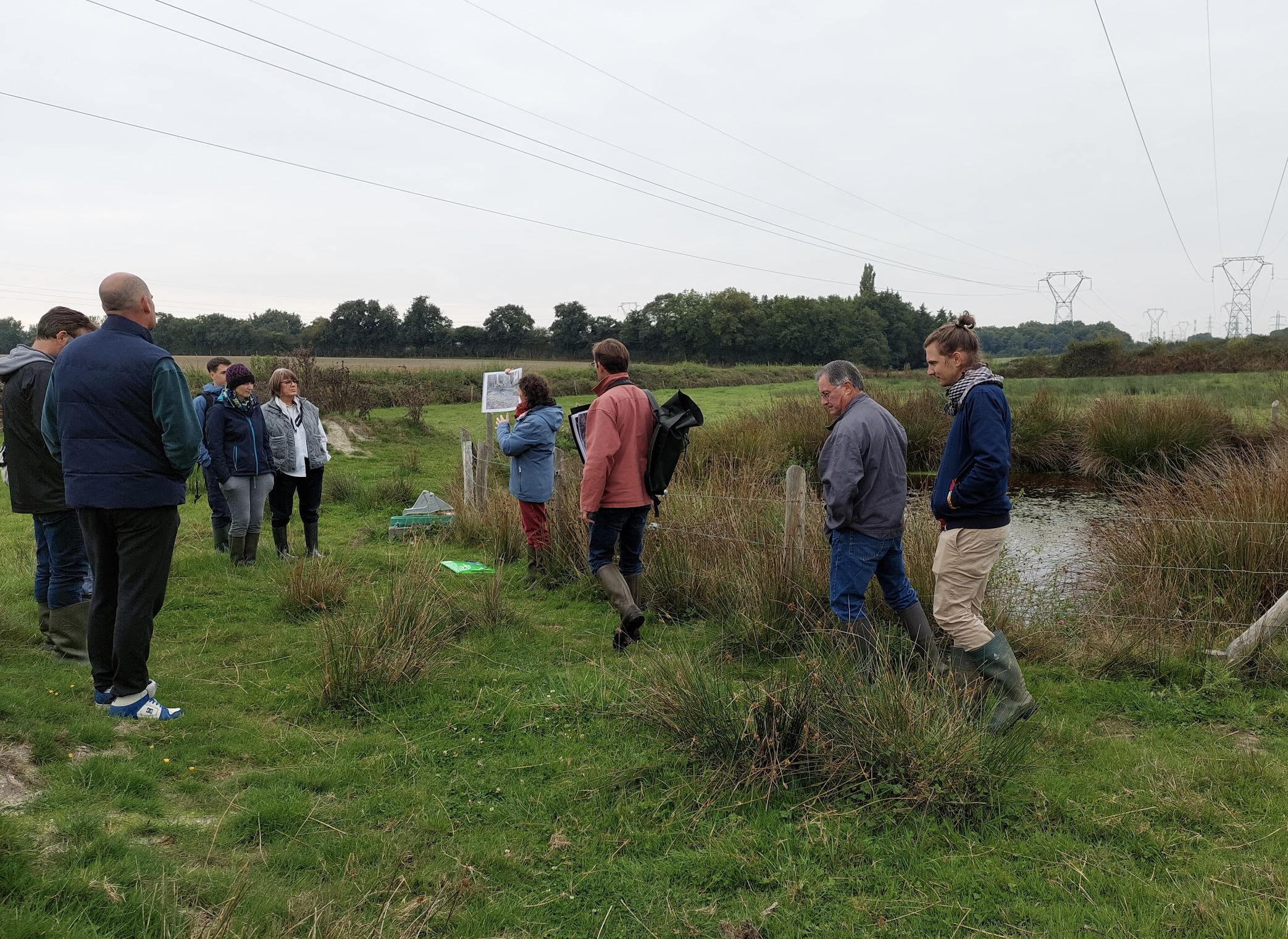 Visite de terrain pour les élus et techniciens autour de la gestion des mares